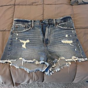 Abercrombie high rise denim shorts worn once